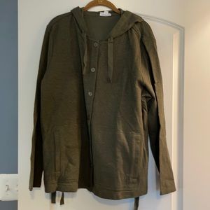 J Jill green NWT xl green button down hoodie